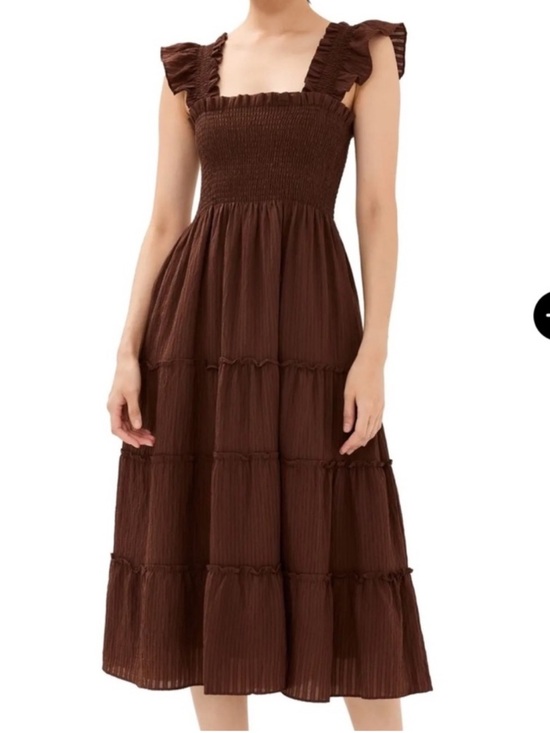 Hill House Home Dresses & Skirts - Ellie Nap Dress in Brown Chocoate Tonal Seersucker Size S